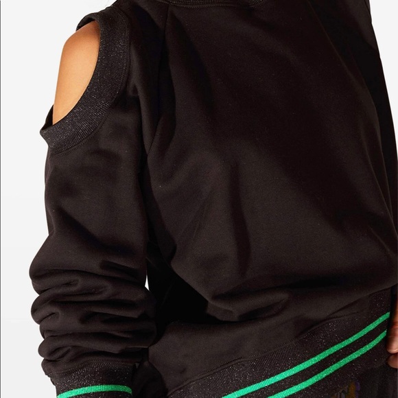 Cynthia Rowley cold shoulder sweatshirt 🖤💚🖤💚 - Picture 4 of 8